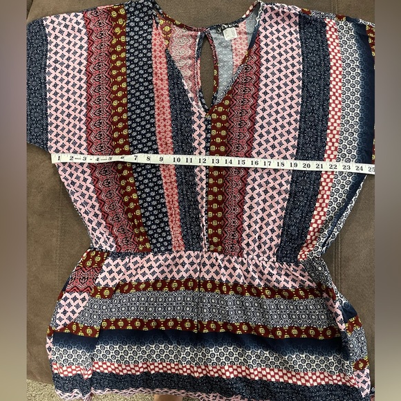 Venus Plus Sized Mixed Print Romper Size 1x - Picture 9 of 9